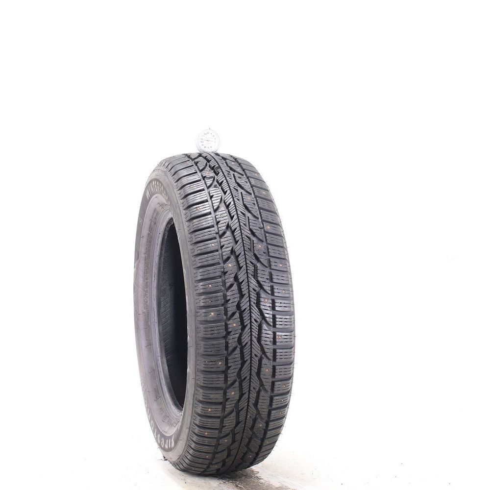 Set of (2) Used 215/60R16 Firestone Winterforce 2 Studded 95S - 10.5/32 - Image 1
