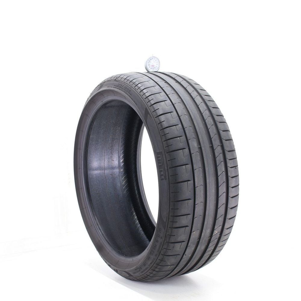 Set of (2) Used 245/35ZR19 Pirelli P Zero PZ4 AO 93Y - 7-8/32 - Image 1