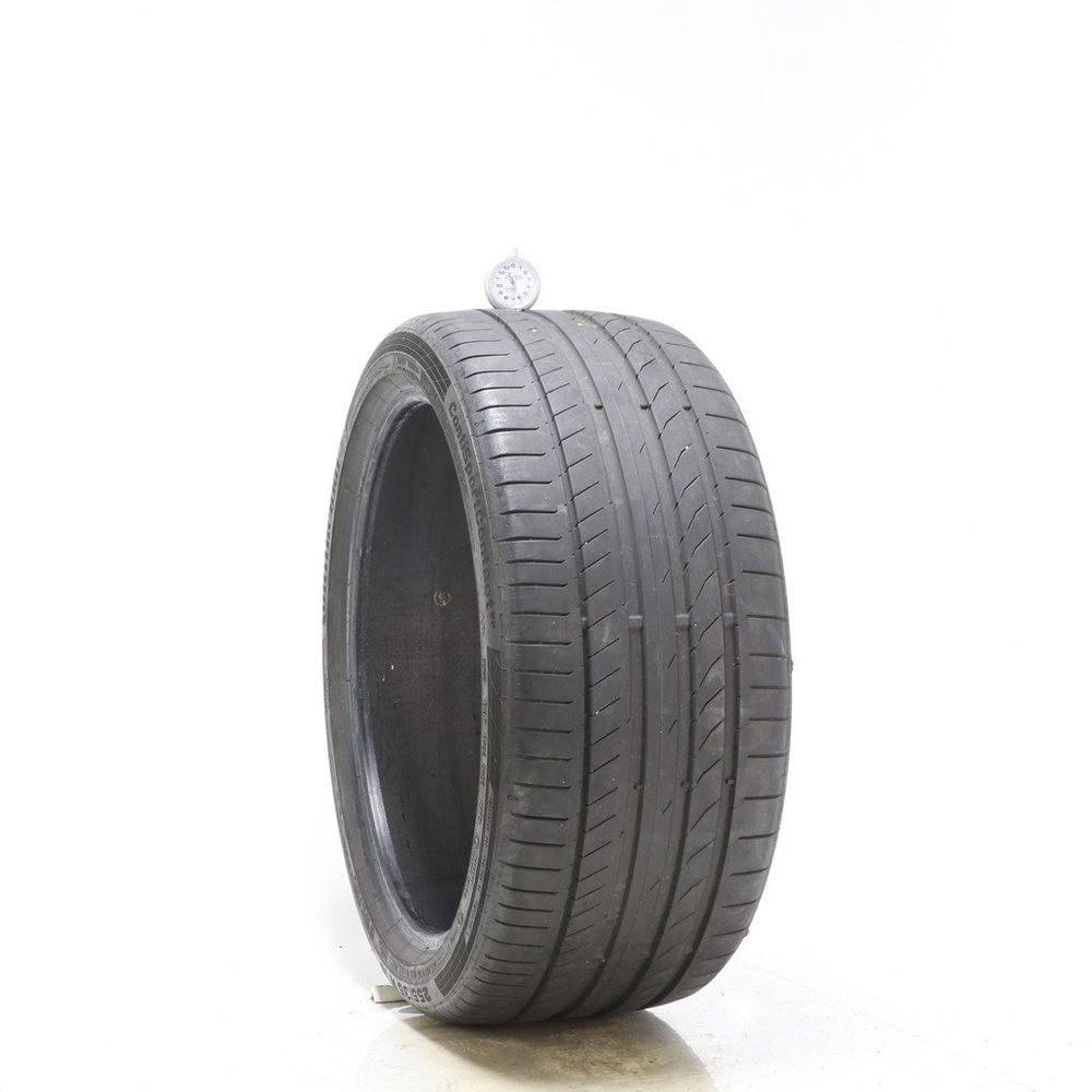 Set of (2) Used 255/35R19 Continental ContiSportContact 5P AO 96Y - 6-7.5/32 - Image 1