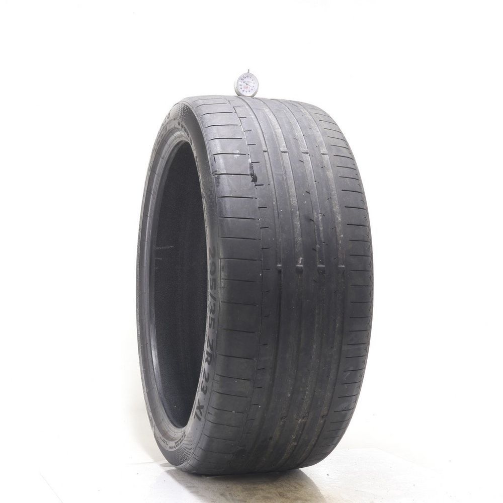Set of (2) Used 295/35ZR23 Continental SportContact 6 AO 108Y - 4-5/32 - Image 1