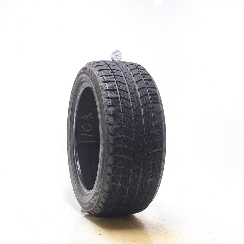 Set of (2) Used 245/50R18 Bridgestone Blizzak WS70 Studless 104T - 10/32 - Image 1