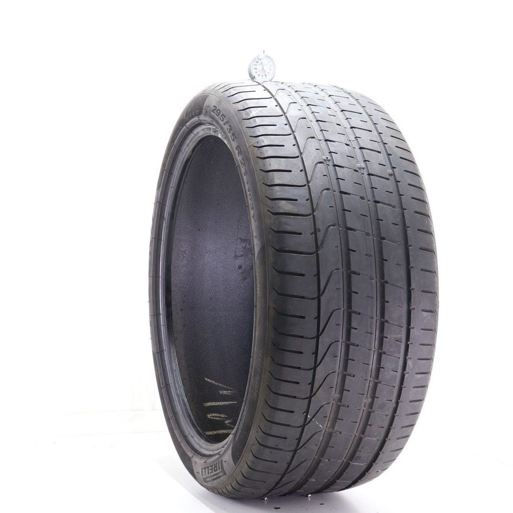 Set of (2) Used 295/35R21 Pirelli P Zero NO 103Y - 6-6.5/32 - Image 1