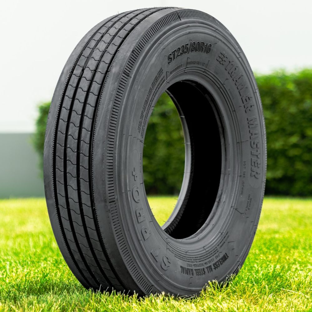 Set of (4) New ST 235/80R16 Trailer Master ST Pro Plus All Steel Load G 14Ply 129/125M G - 9/32 - Image 1