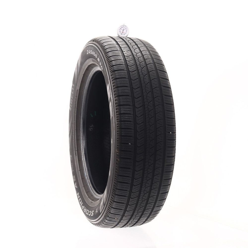 Set of (2) Used 245/60R20 Pirelli Scorpion AS Plus 3 107H - 7.5/32 - Image 1