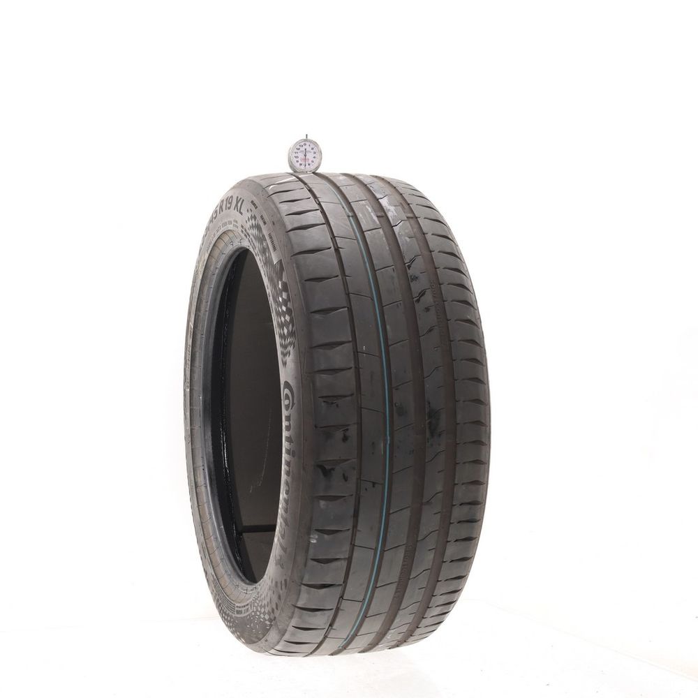 Set of (2) Used 255/45R19 Continental SportContact 7 TO ContiSilent 104V - 6.5-8/32 - Image 1