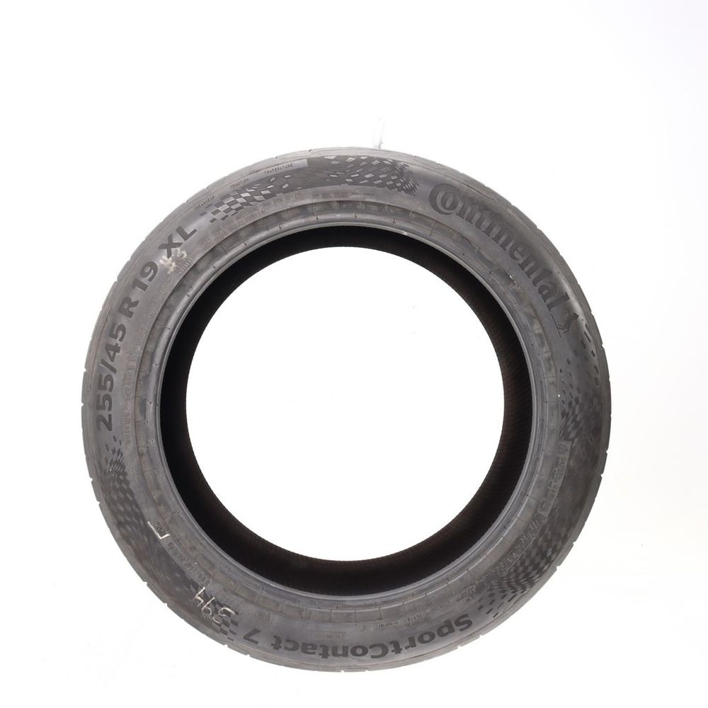 Set of (2) Used 255/45R19 Continental SportContact 7 TO ContiSilent 104V - 6.5-8/32 - Image 6