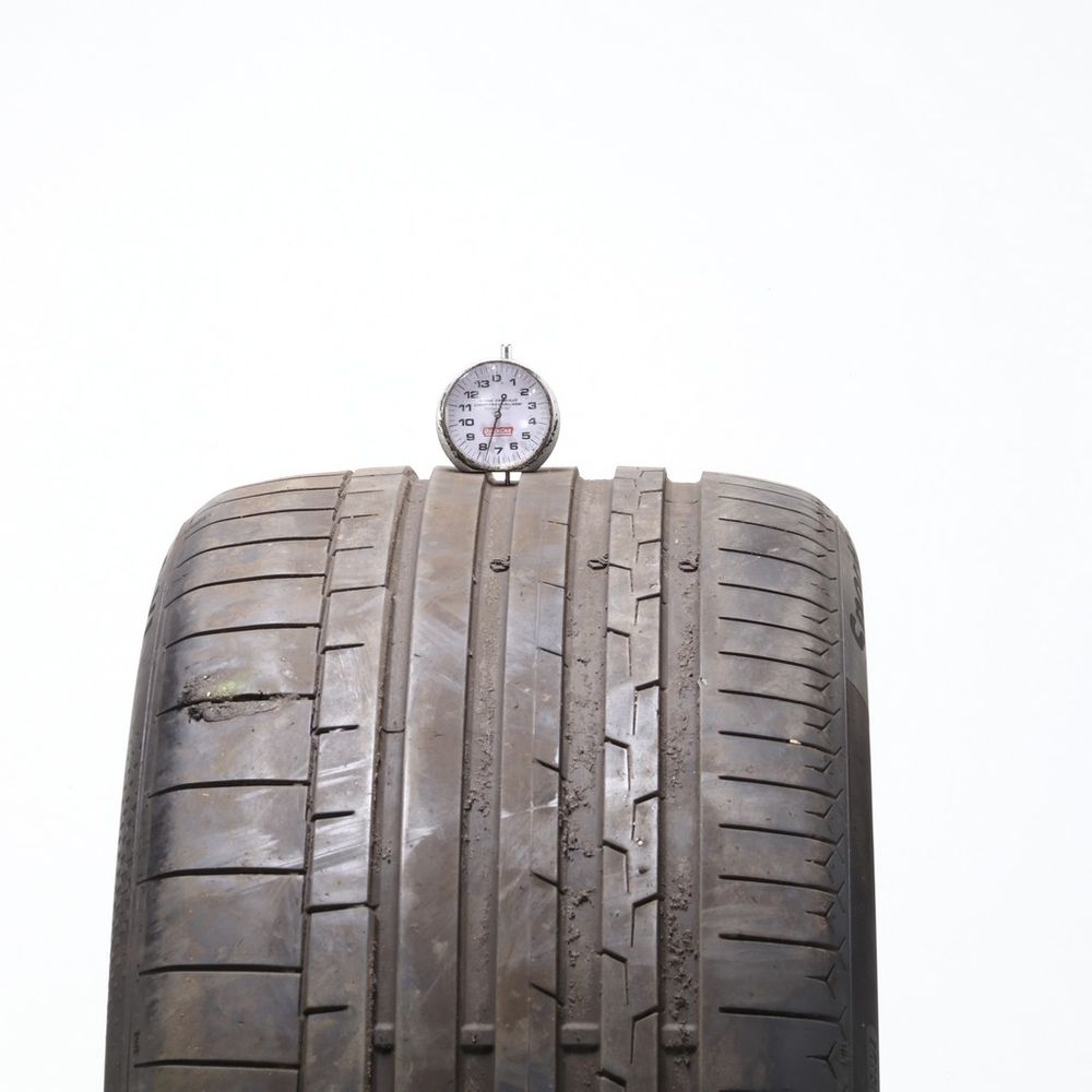 Set of (2) Used 285/35R22 Continental SportContact 6 TO ContiSilent 106Y - 7.5-9/32 - Image 2