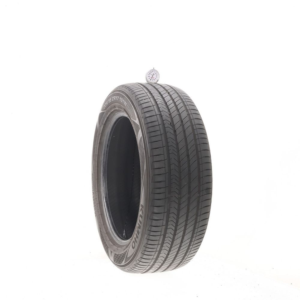 Set of (2) Used 225/55ZR17 Kumho Majesty 9 Solus TA91 101W - 7.5-8/32 - Image 4