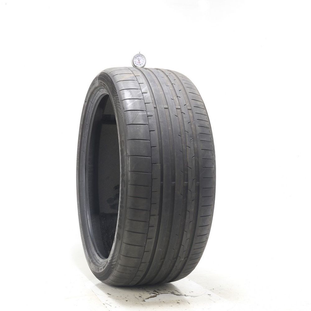 Set of (2) Used 285/35R22 Continental SportContact 6 TO ContiSilent 106Y - 6-7/32 - Image 1