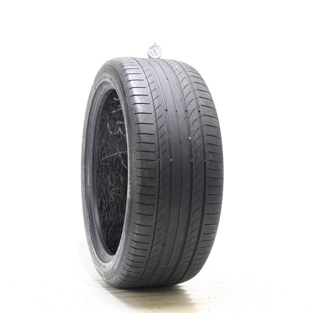 Set of (2) Used 285/40R22 Continental ContiSportContact 5 ContiSeal 110Y - 5.5-7/32 - Image 1
