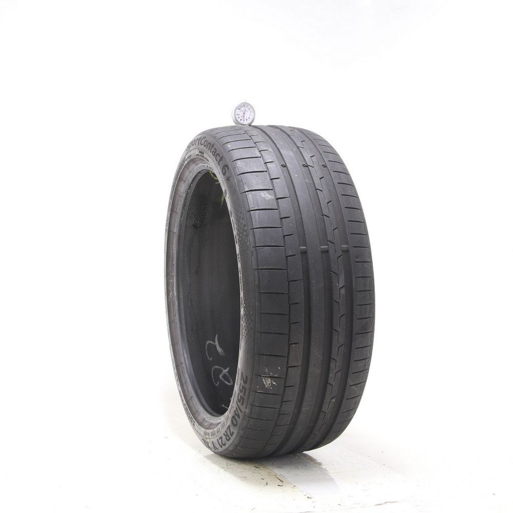 Used 255/40ZR21 Continental SportContact 6 SSR 102Y - 7/32 - Image 1