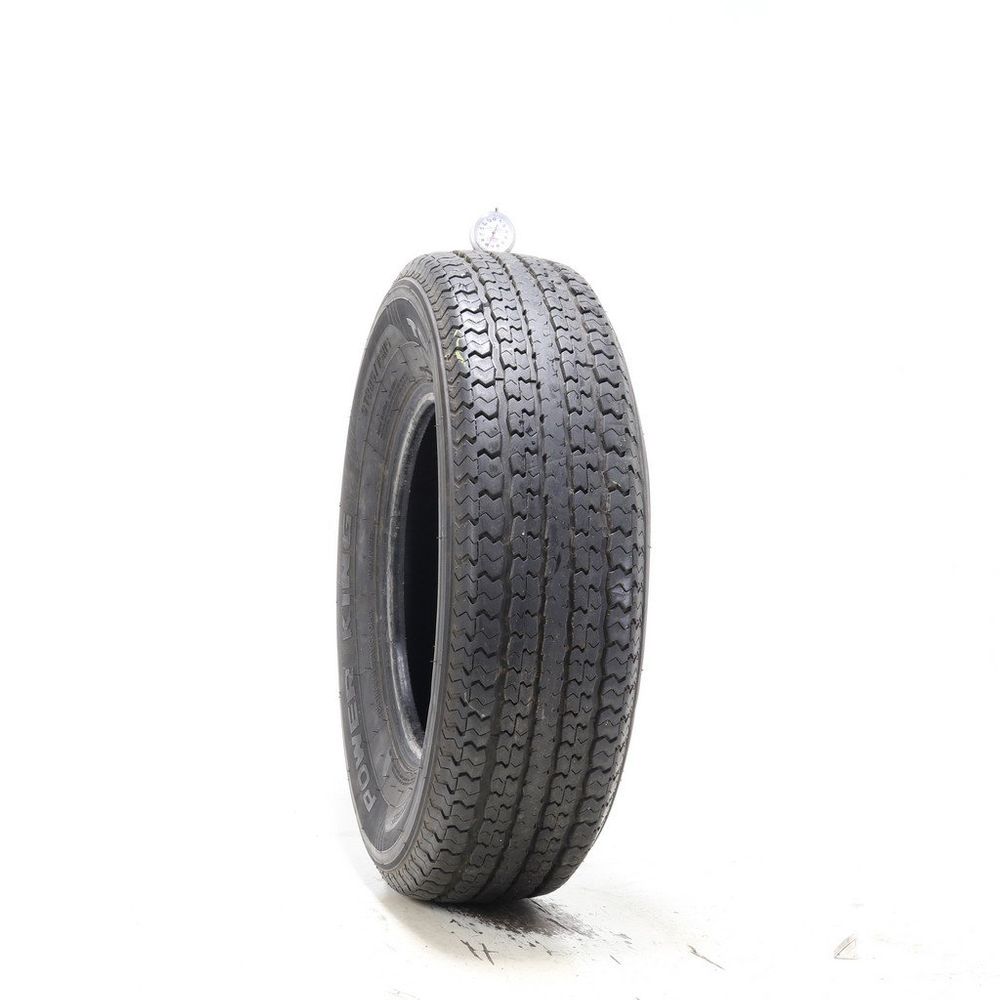 Set of (2) Used ST 225/75R15 Power King Towmax STR 117/112L E - 7.5-9/32 - Image 1