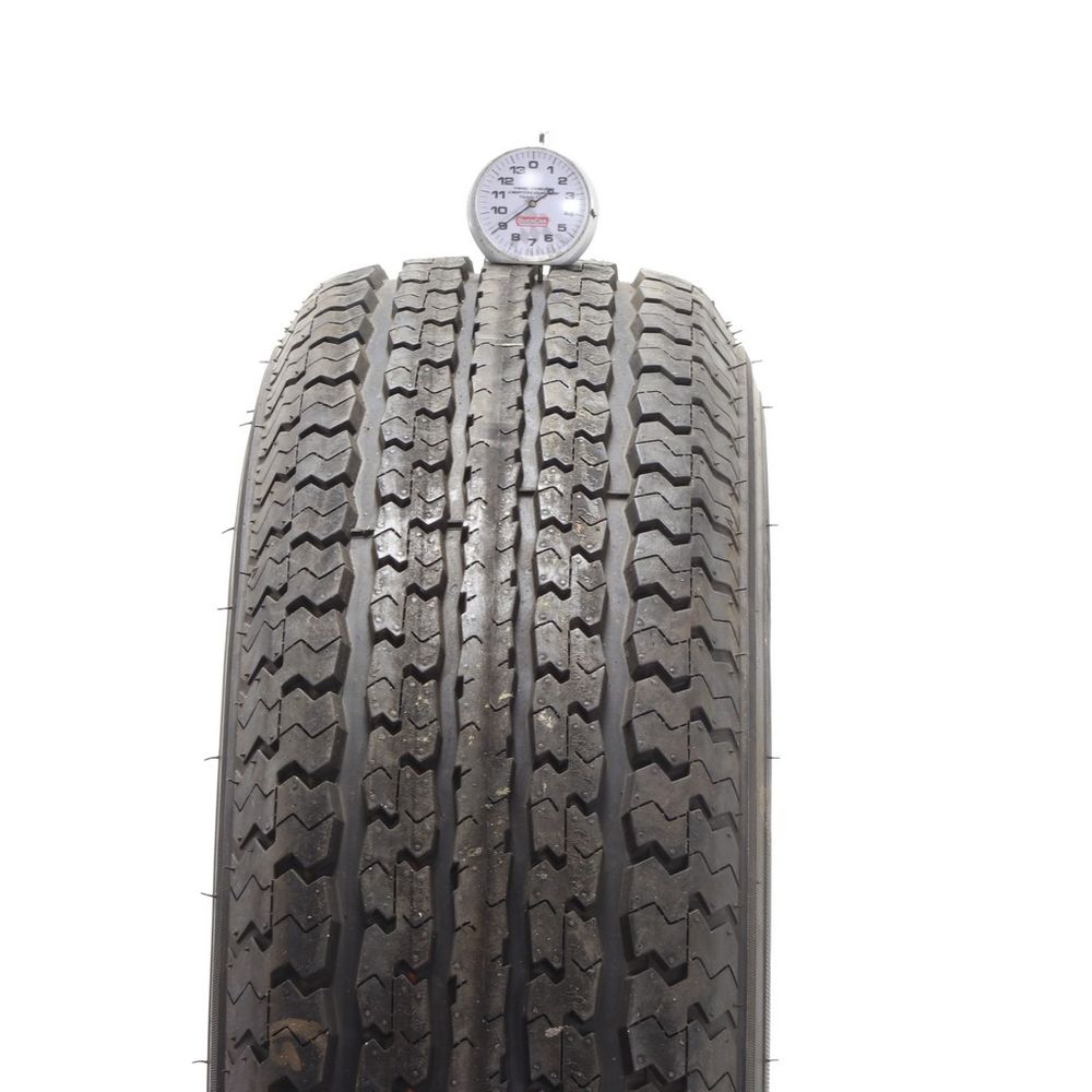 Set of (2) Used ST 225/75R15 Power King Towmax STR 117/112L E - 7.5-9/32 - Image 5