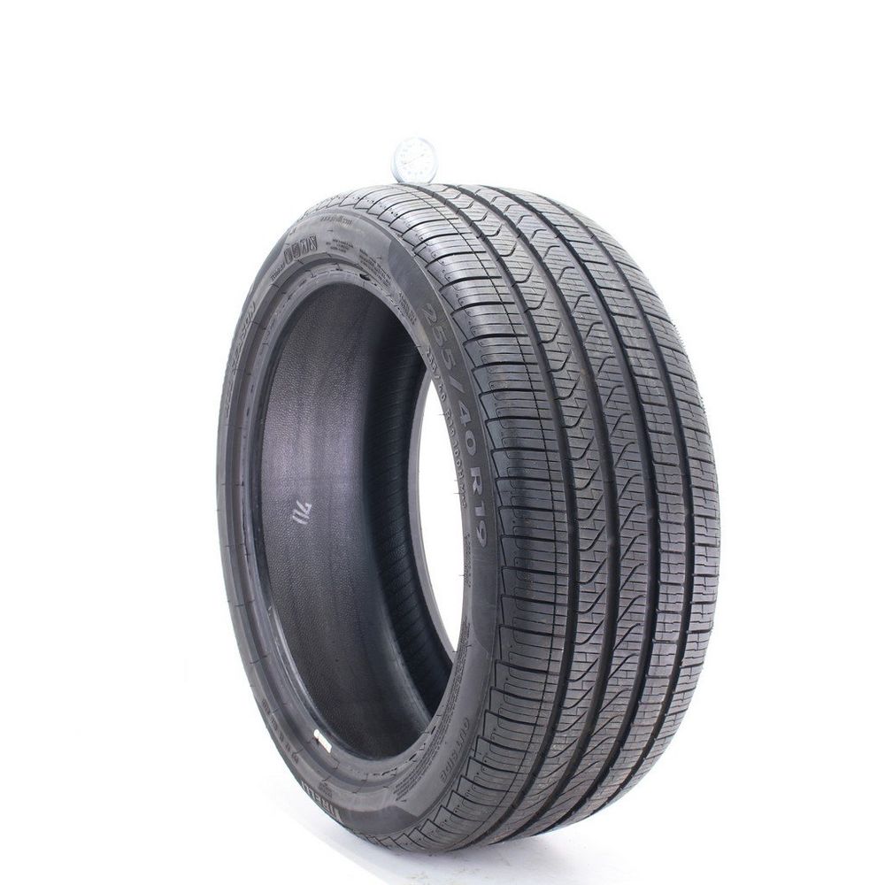 Set of (2) Used 255/40R19 Pirelli Cinturato P7 AO 100H - 9.5-10/32 - Image 1