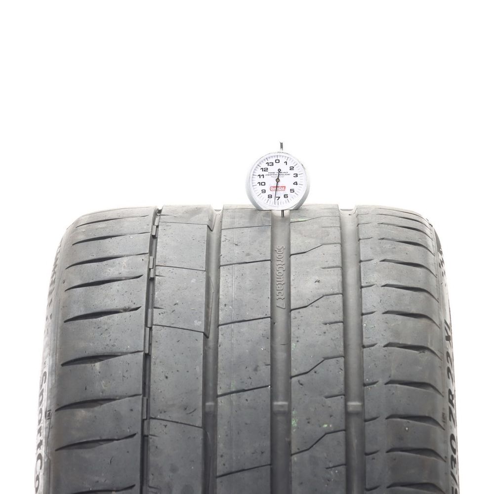 Set of (2) Used 285/30ZR22 Continental SportContact 7 AO ContiSilent 101Y - 7/32 - Image 2