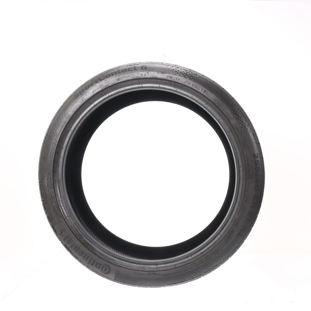 Set of (2) Used 255/40ZR21 Continental SportContact 6 R01 102Y - 5.5-6.5/32 - Image 6
