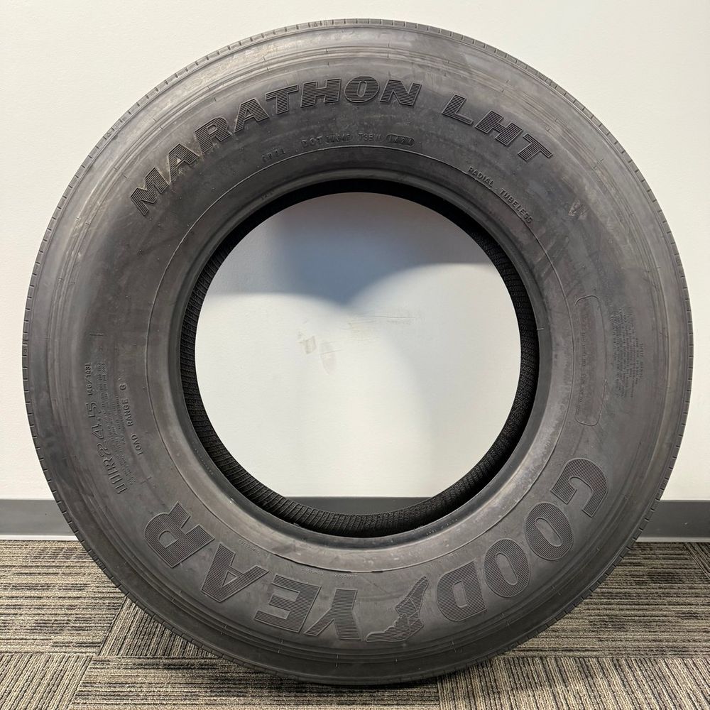 Set of (2) New 11R24.5 Goodyear Marathon LHT 146/143L - Image 3