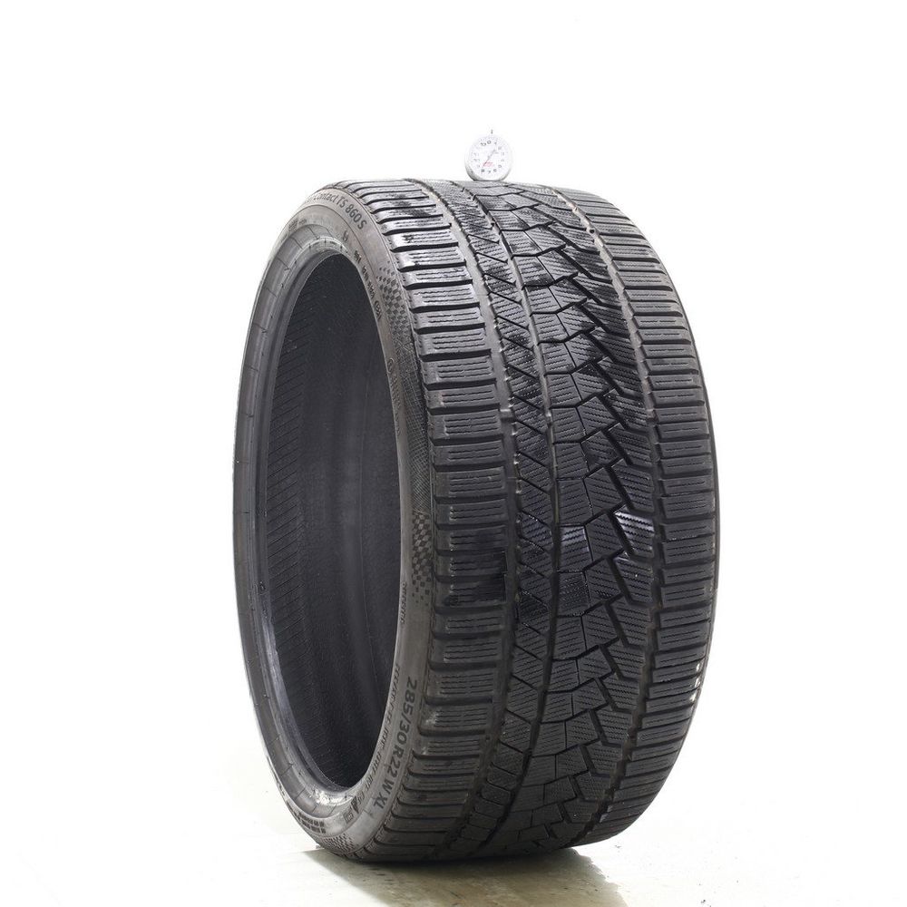 Set of (2) Used 285/30R22 Continental WinterContact TS860 S AO 101W - 7-8/32 - Image 4