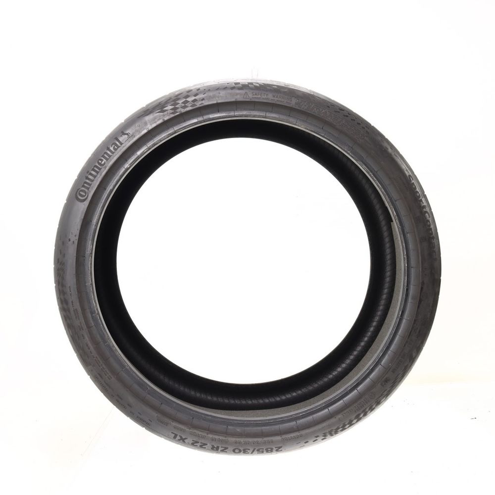 Set of (2) Used 285/30ZR22 Continental SportContact 7 AO ContiSilent 101Y - 7-8/32 - Image 3