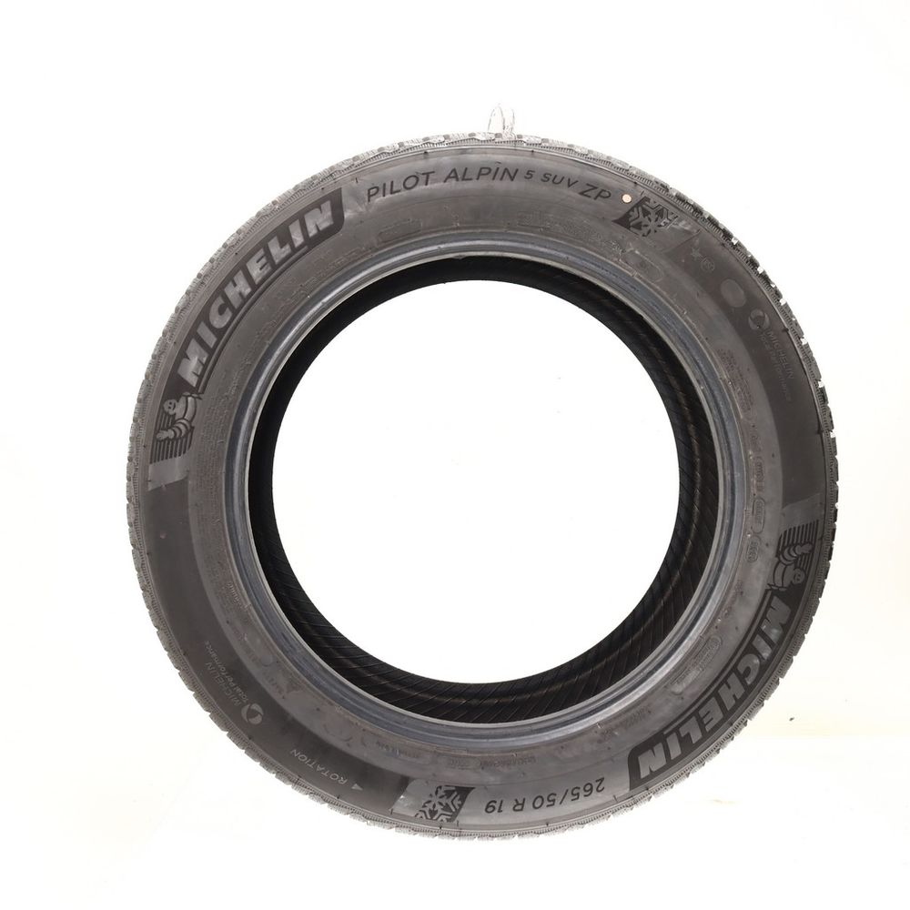 Set of (2) Used 265/50R19 Michelin Pilot Alpin 5 ZP SUV 110H - 8.5-9.5/32 - Image 3