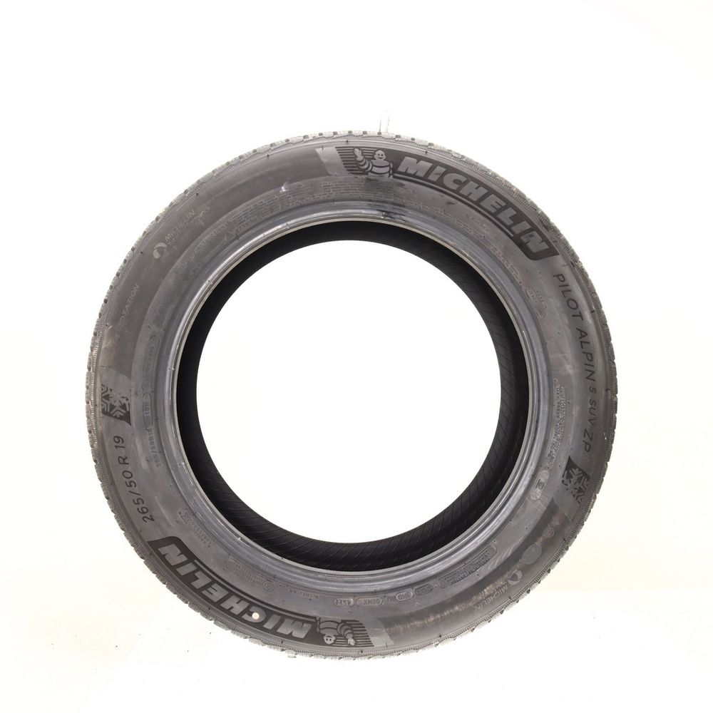 Set of (2) Used 265/50R19 Michelin Pilot Alpin 5 ZP SUV 110H - 8.5-9.5/32 - Image 6