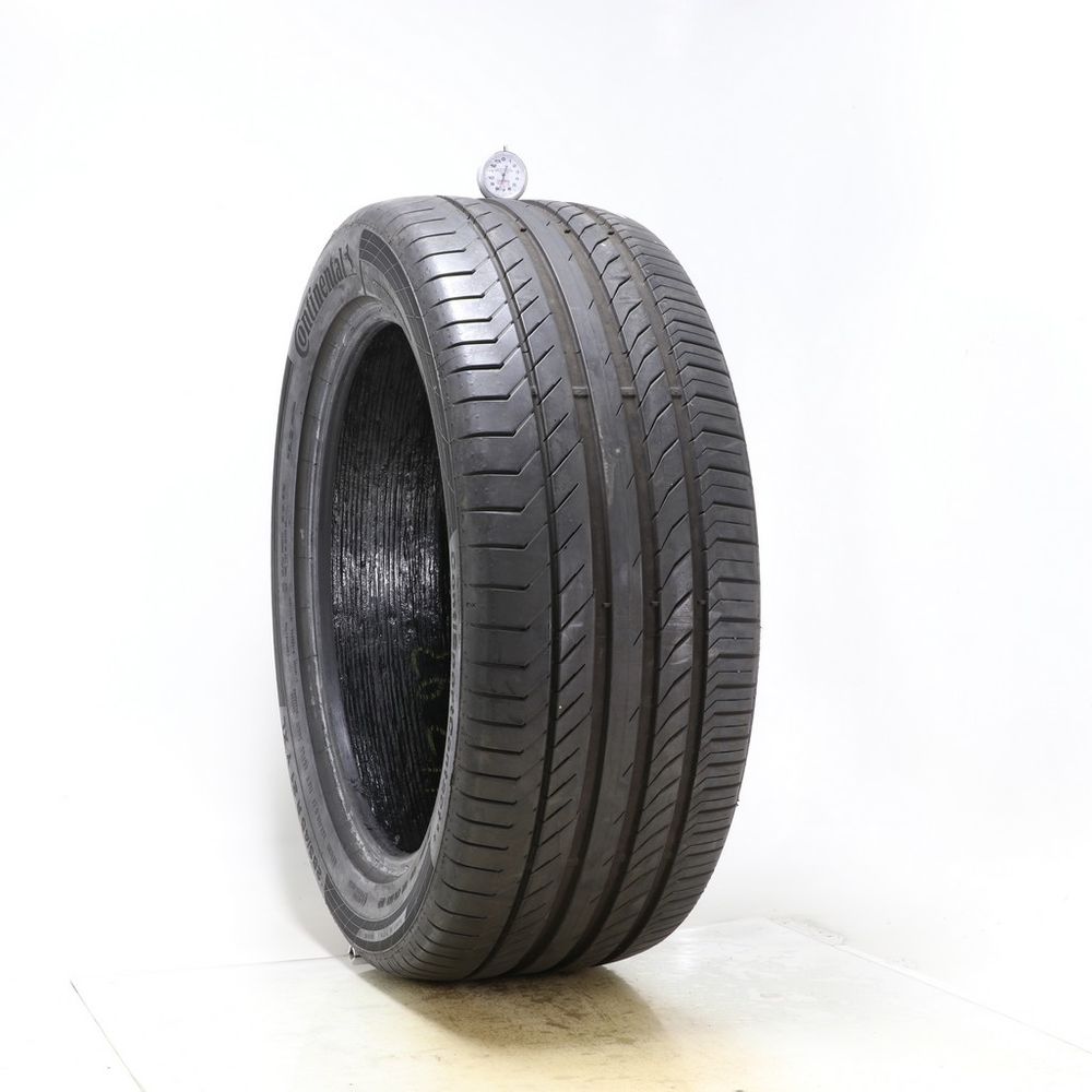 Set of (2) Used 285/45R21 Continental ContiSportContact 5 ContiSeal 113Y - 7.5-8/32 - Image 1