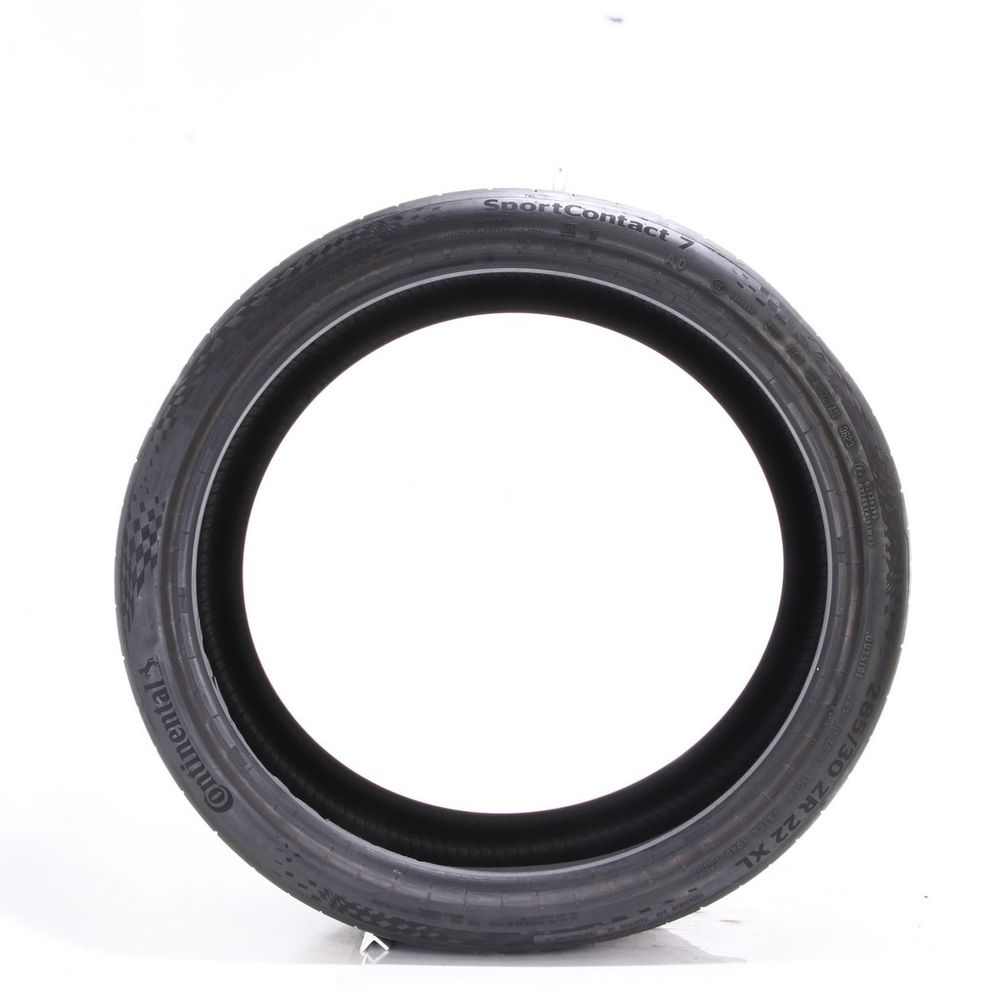 Set of (2) Used 285/30ZR22 Continental SportContact 7 AO ContiSilent 101Y - 7.5-8/32 - Image 6