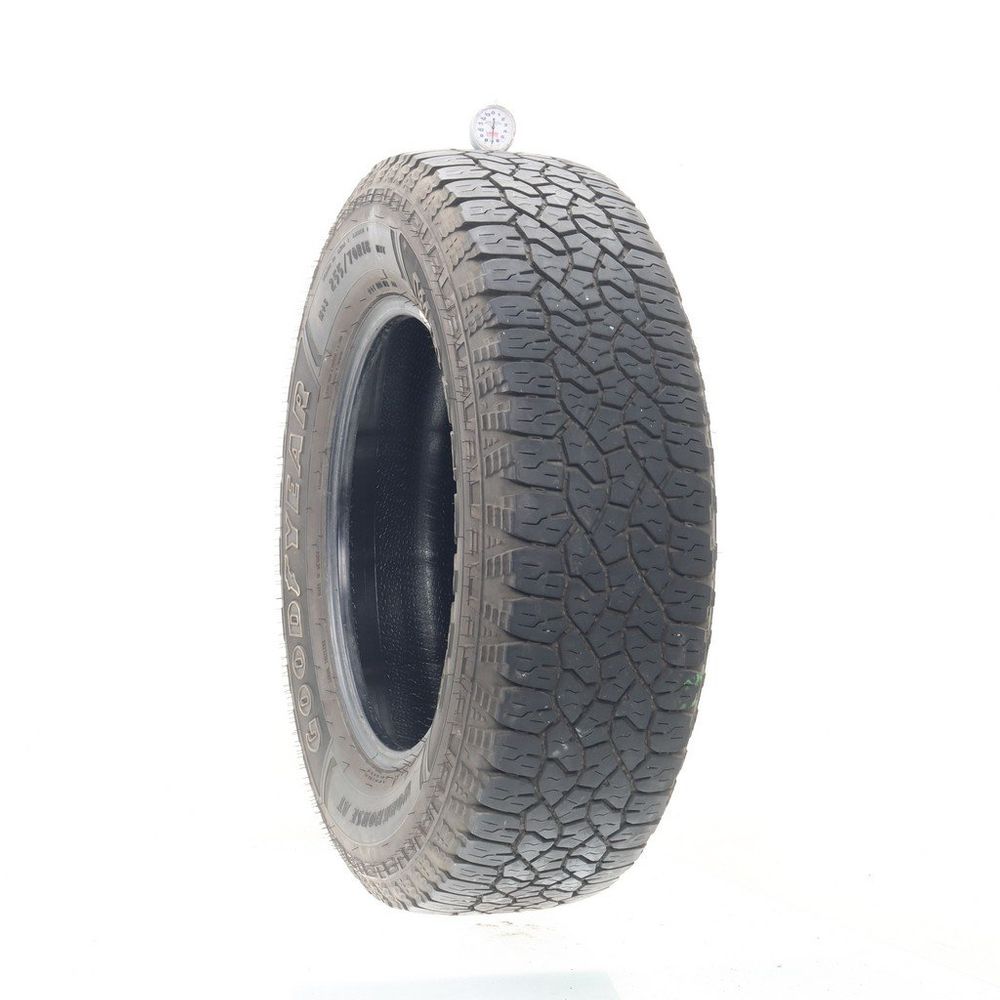 Set of (2) Used 255/70R18 Goodyear Wrangler Workhorse AT 113T - 7-8.5/32 - Image 1
