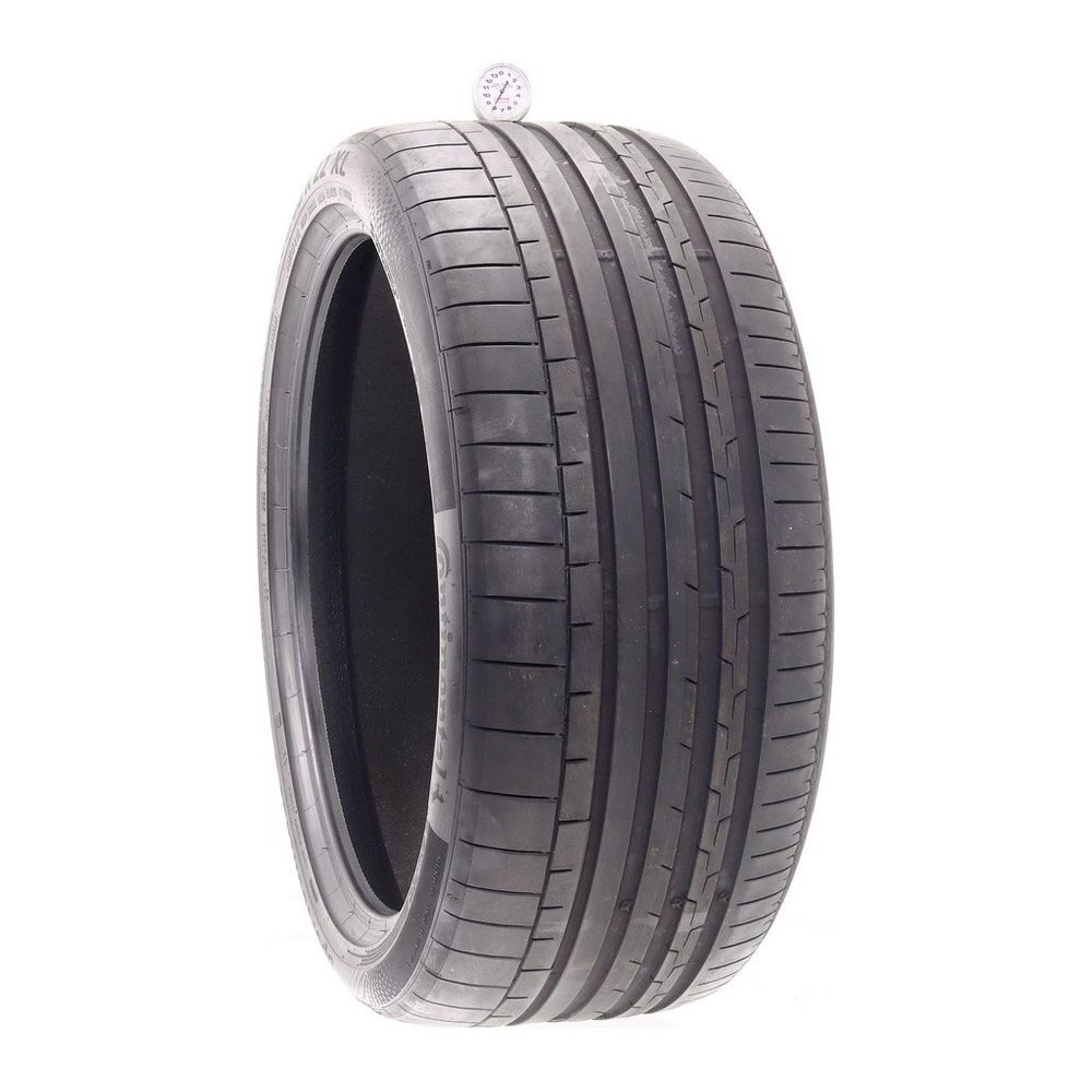 Set of (2) Used 285/35R22 Continental SportContact 6 TO ContiSilent 106Y - 8-8.5/32 - Image 1
