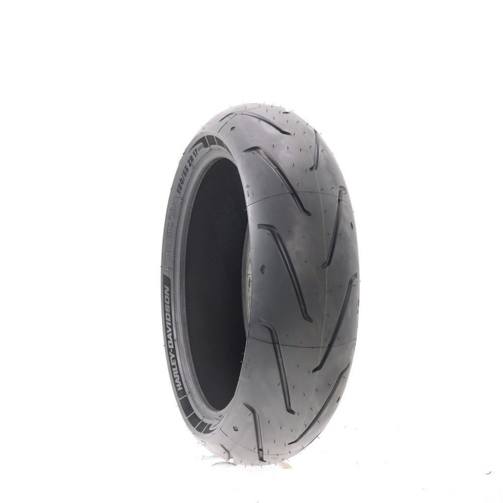 Set of (2) New 180/55ZR17 Michelin Harley Davidson Scorcher Sport 2CT+ M/C 73W - Image 1