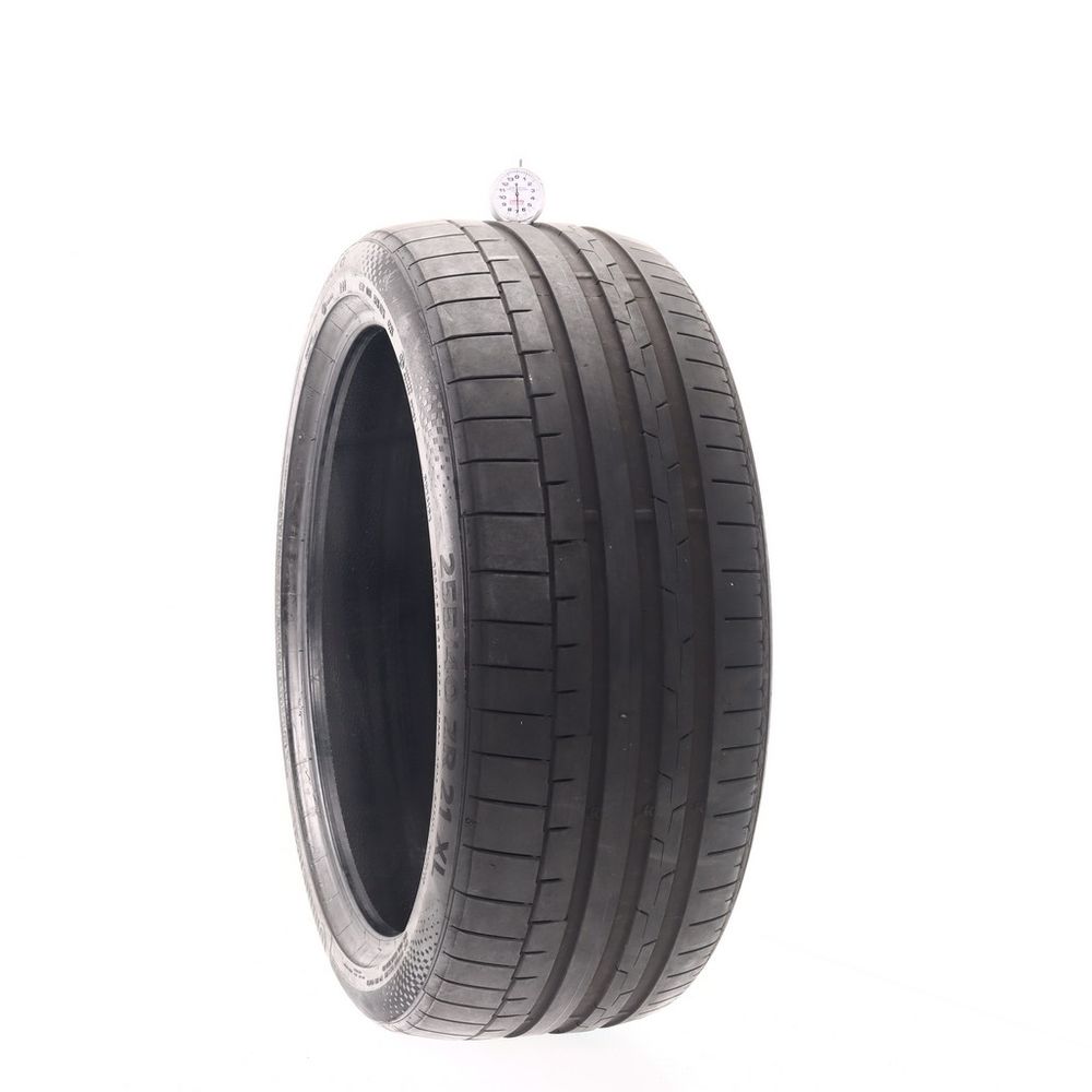 Set of (2) Used 255/40ZR21 Continental SportContact 6 R01 102Y - 6-6.5/32 - Image 4