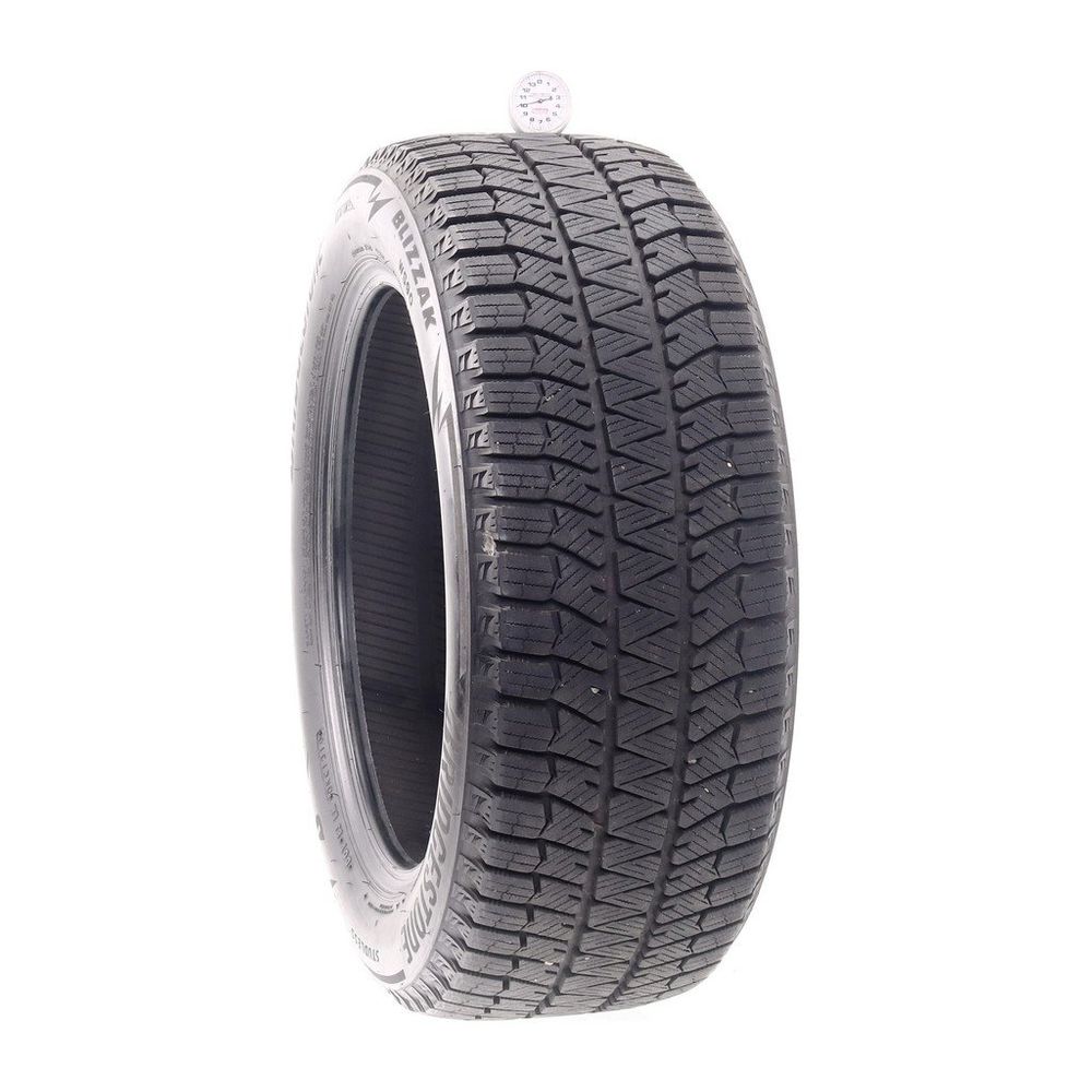 Set of (2) Used 215/55R17 Bridgestone Blizzak WS90 Studless 94H - 10/32 - Image 1