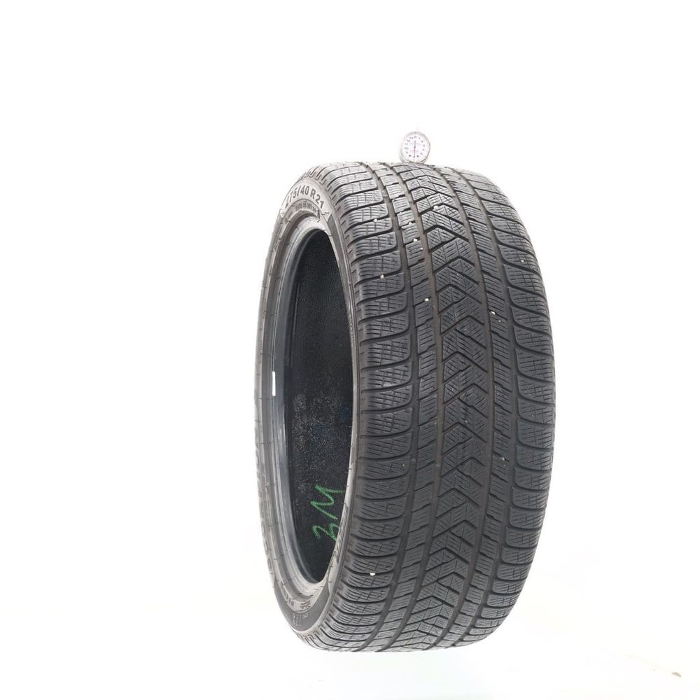 Set of (2) Used 275/40R21 Pirelli Scorpion Winter NO 107V - 6.5-7/32 - Image 1