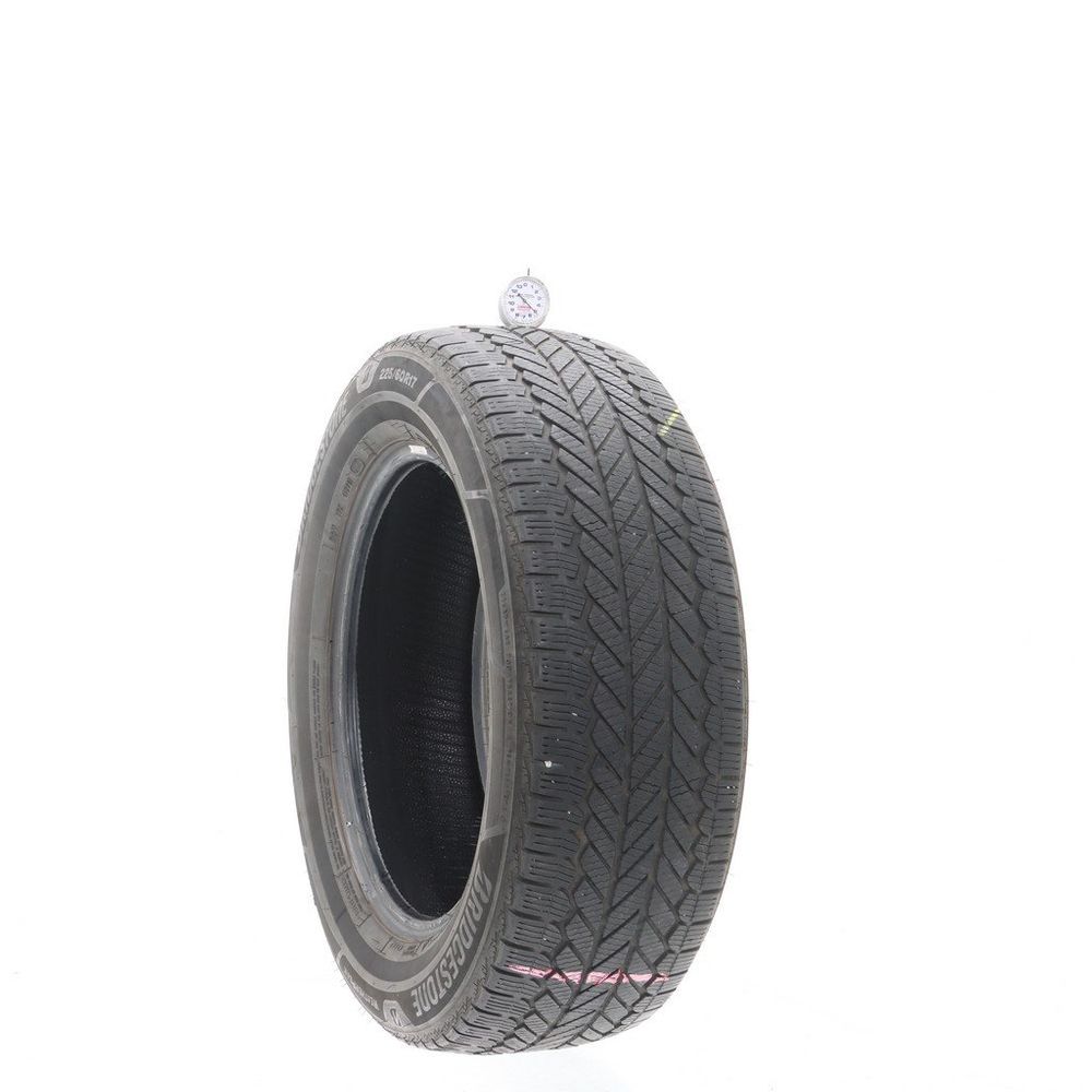 Set of (2) Used 225/60R17 Bridgestone WeatherPeak 99H - 5-6.5/32 - Image 1