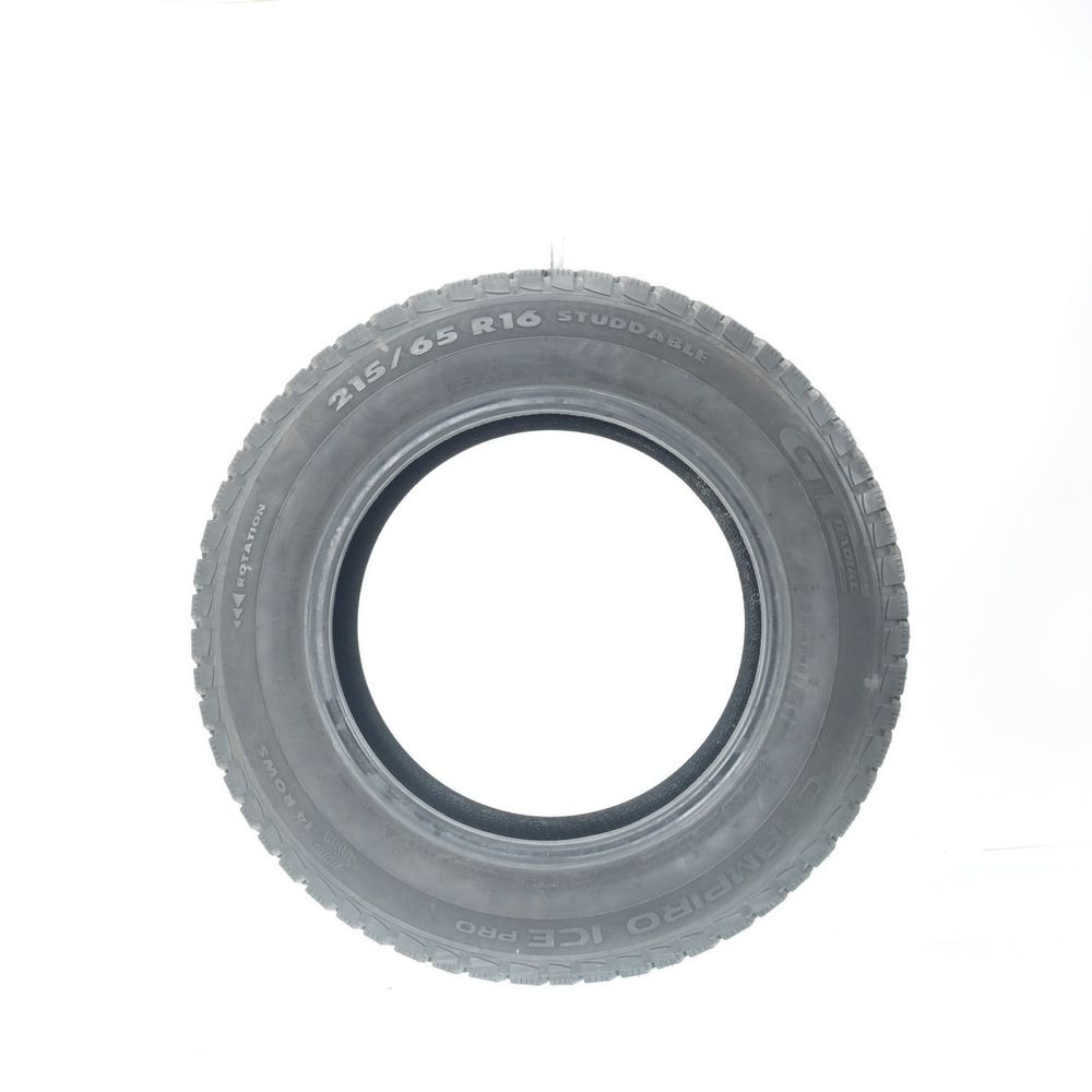 Set of (2) Used 215/65R16 GT Radial Champiro IcePro Studded 102T - 9.5-10.5/32 - Image 3