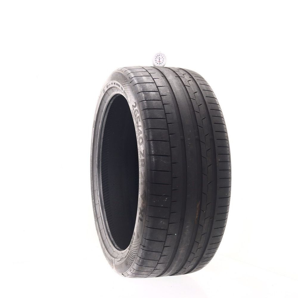 Set of (2) Used 265/40ZR21 Continental SportContact 6 105Y - 6.5/32 - Image 1