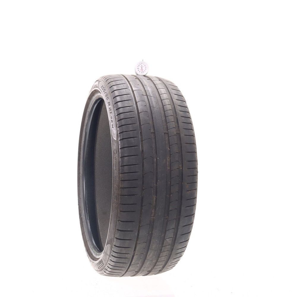 Set of (2) Used 255/35R21 Pirelli P Zero PZ4 T1 Elect PNCS 98W - 6.5-7/32 - Image 1