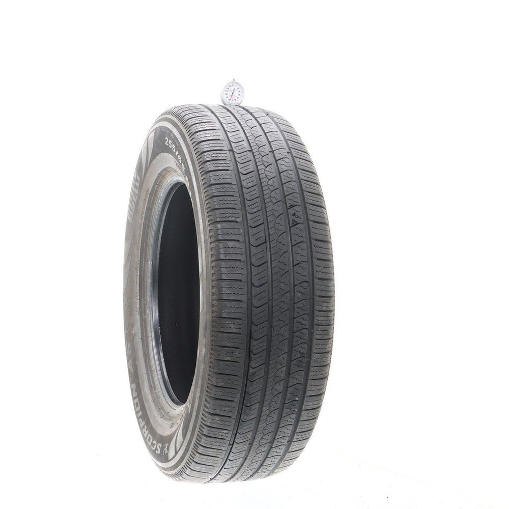 Set of (2) Used 255/65R18 Pirelli Scorpion AS Plus 3 111T - 7.5-9/32 - Image 1