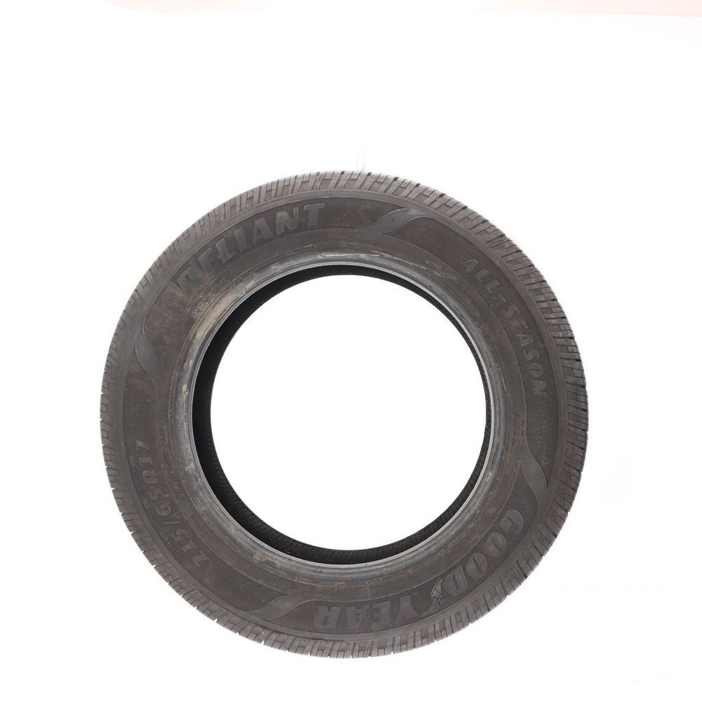 Set of (4) Used 215/65R17 Goodyear Reliant All-season 99V - 8.5-10/32 - Image 3