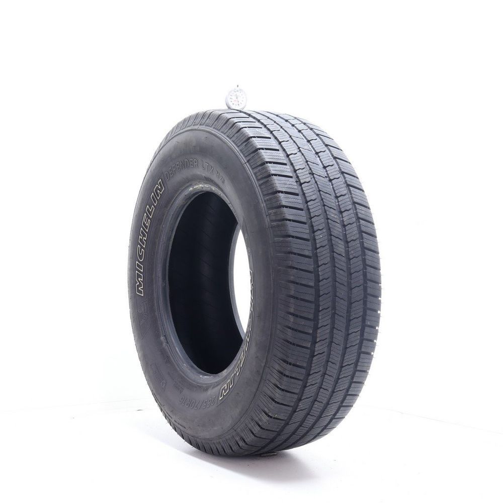 Set of (2) Used 265/70R16 Michelin Defender LTX M/S 112T - 6-7/32 - Image 1