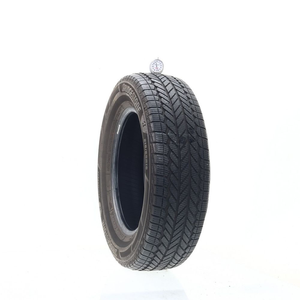 Set of (2) Used 215/65R16 Bridgestone WeatherPeak 98H - 6.5-7/32 - Image 1