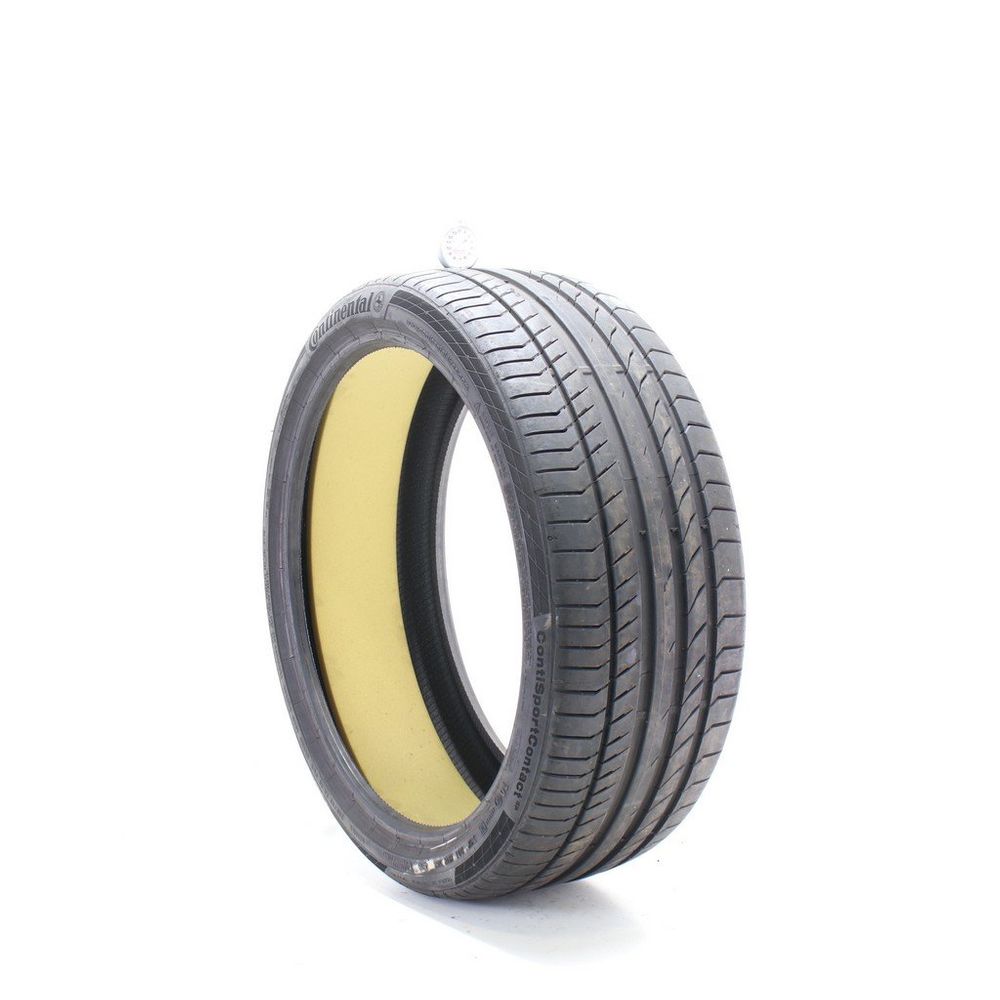 Set of (2) Used 245/35ZR21 Continental ContiSportContact 5P TO ContiSilent 96Y - 9/32 - Image 1