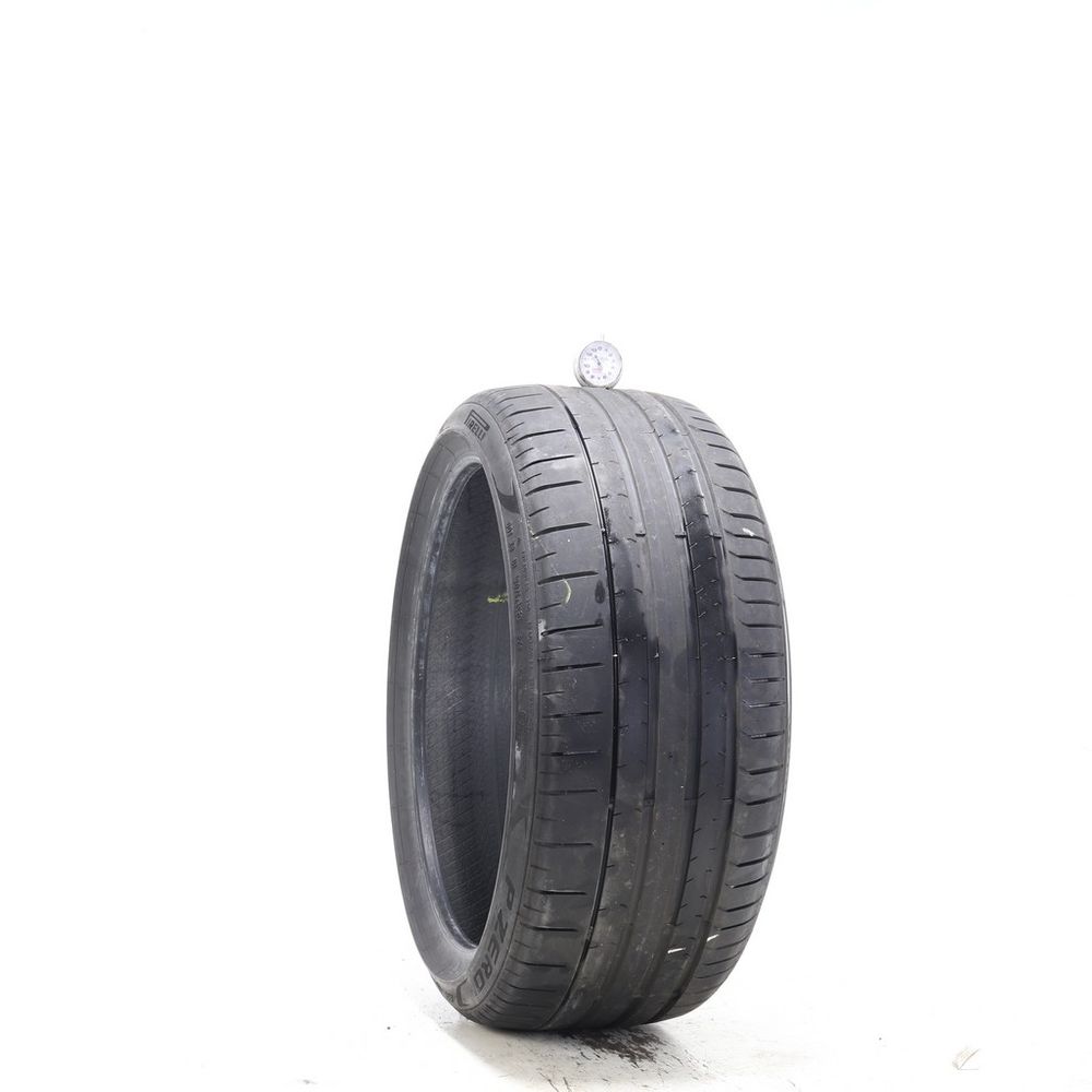 Set of (2) Used 245/35ZR19 Pirelli P Zero PZ4 AO 93Y - 5.5-6.5/32 - Image 1
