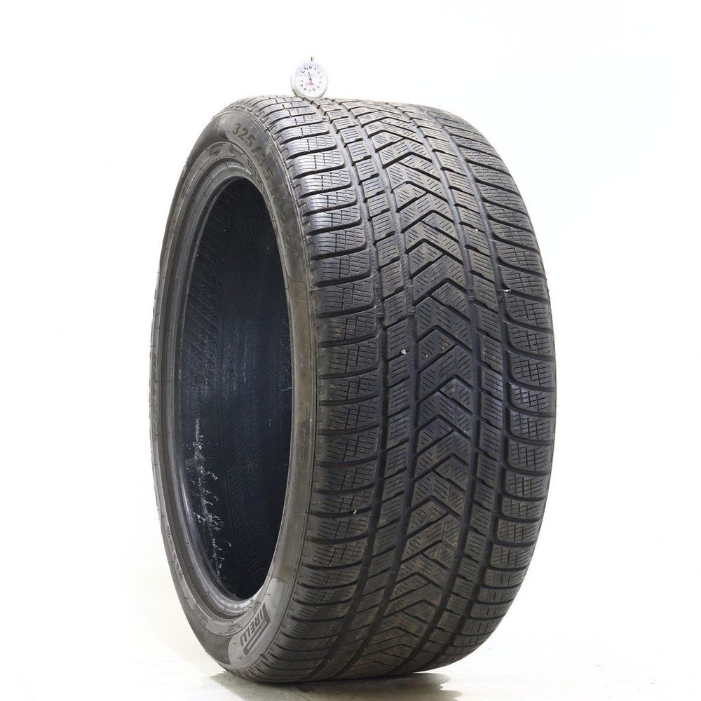 Set of (2) Used 325/35R22 Pirelli Scorpion Winter L 114W - 6-7.5/32 - Image 1