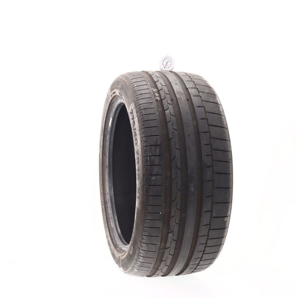 Set of (2) Used 275/40ZR18 Continental SportContact 6 103Y - 8/32 - Image 1
