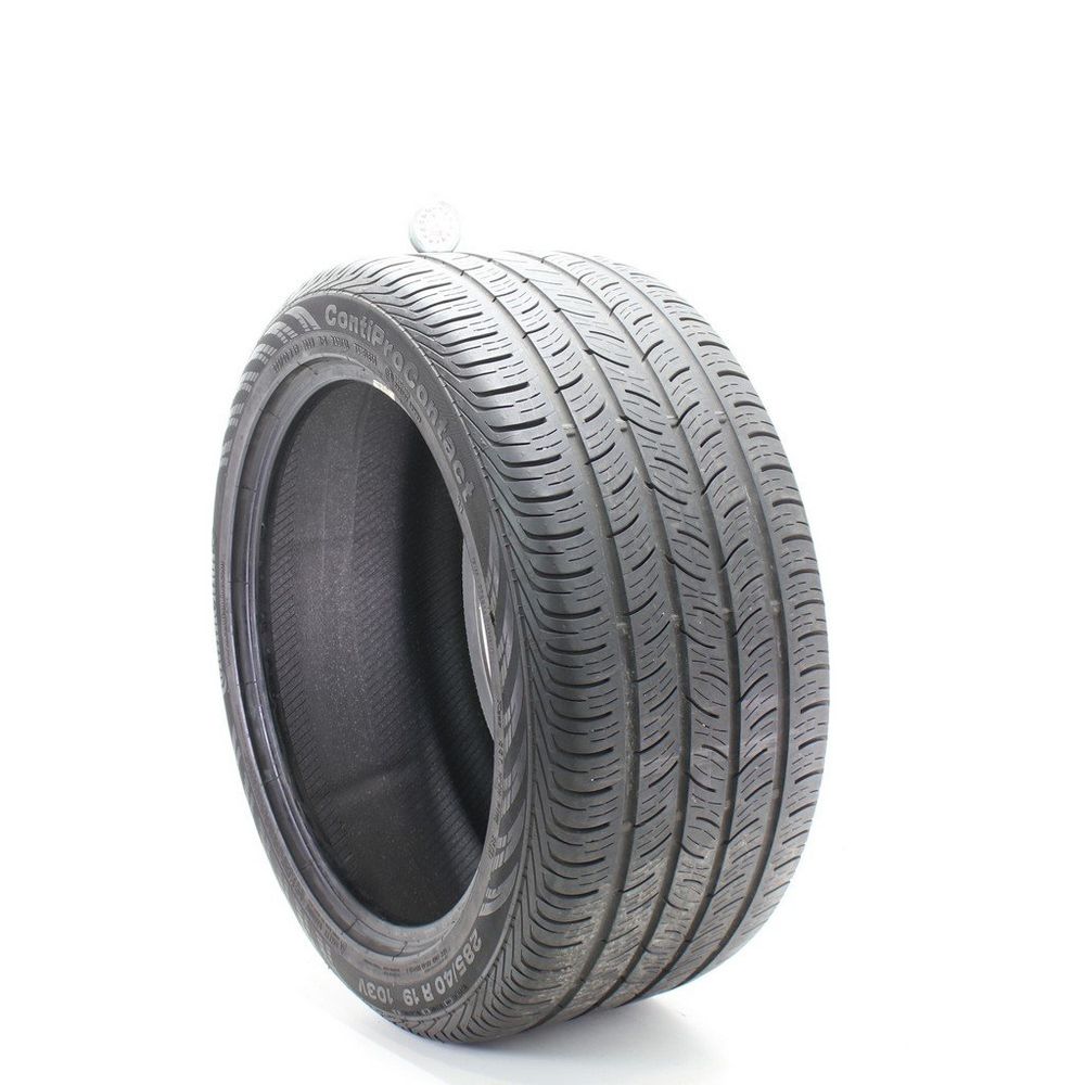 Set of (4) Used 285/40R19 Continental ContiProContact N1 103V - 6.5-8/32 - Image 1