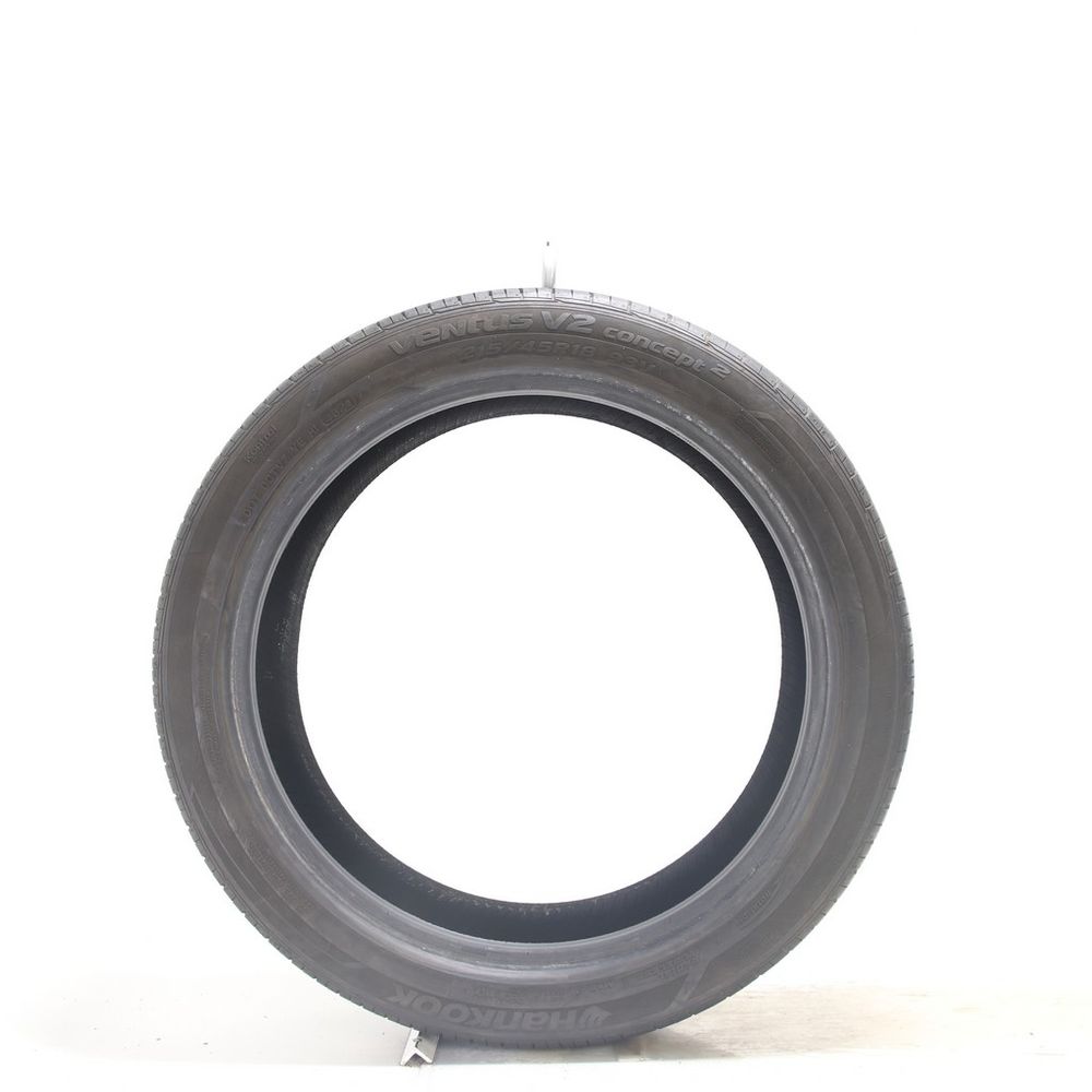 Set of (2) Used 215/45R18 Hankook Ventus V2 concept2 93V - 7.5-9/32 - Image 3