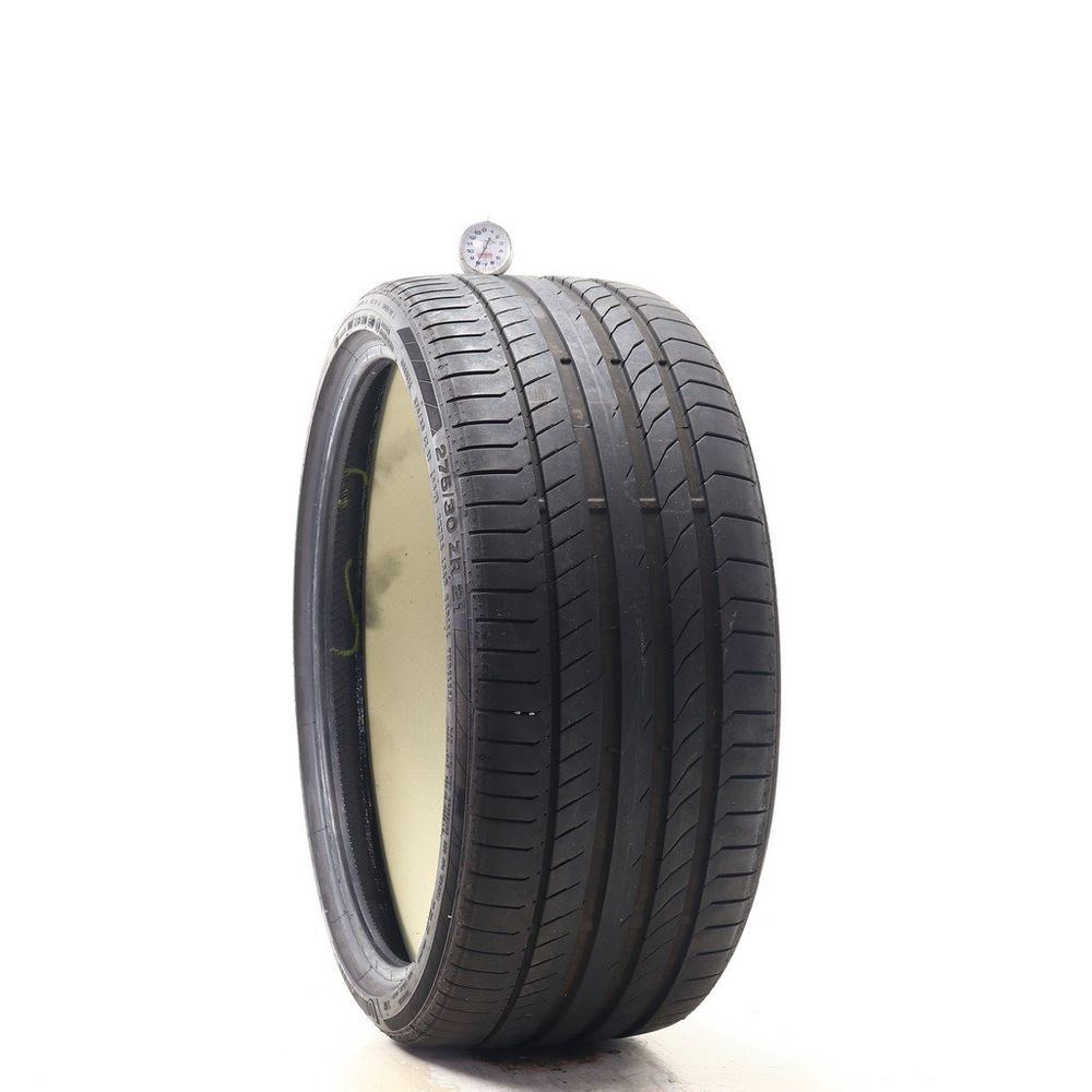 Set of (2) Used 275/30ZR21 Continental ContiSportContact 5P R01 ContiSilent 98Y - 8-9.5/32 - Image 1