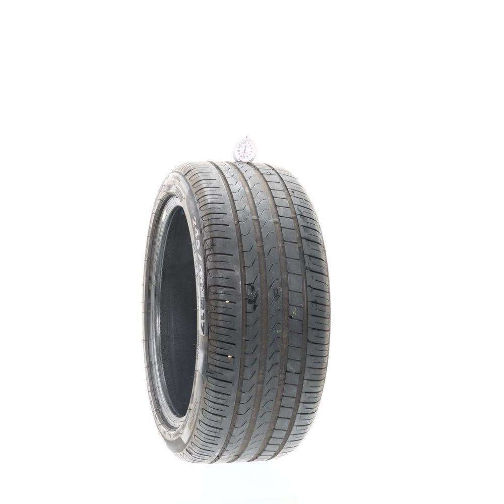 Set of (2) Used 245/40R17 Pirelli Cinturato P7 MO 91W - 6.5-7/32 - Image 4