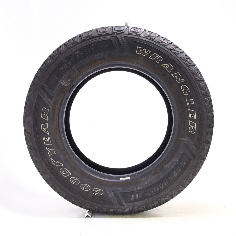 Set of (2) Used 245/70R17 Goodyear Wrangler Workhorse HT 110T - 10.5-11/32 - Image 3